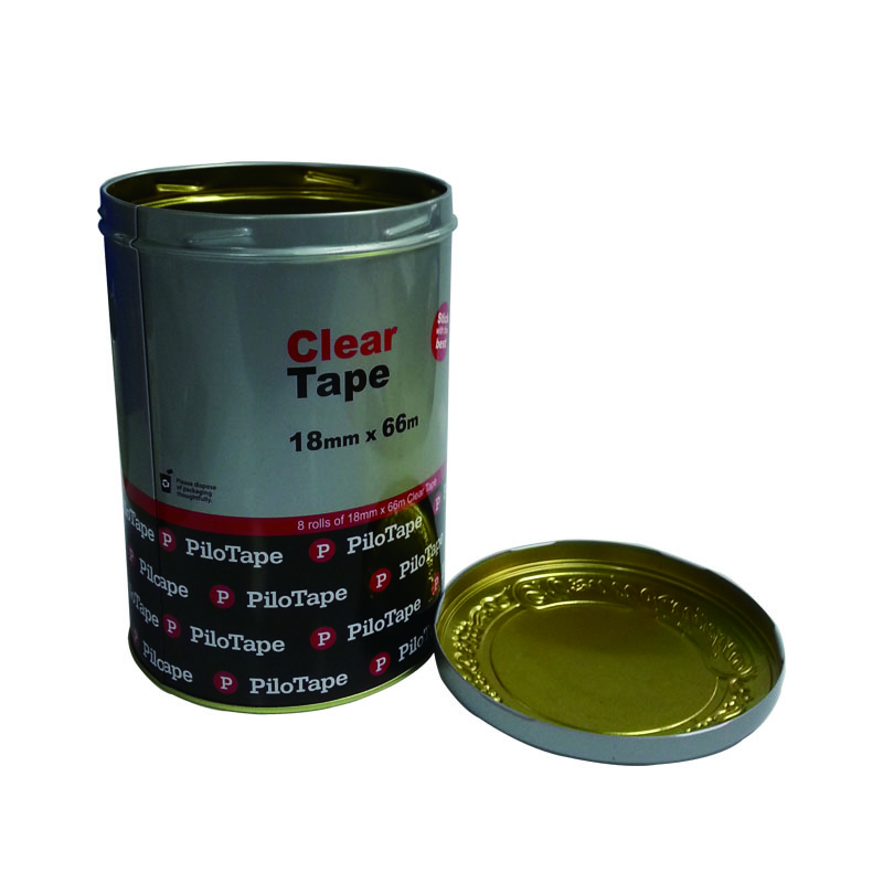 high quality clear tape tin box