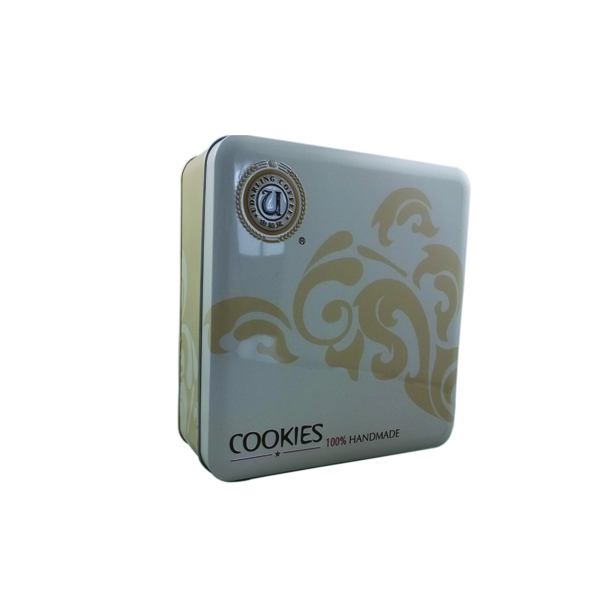 square cookies tin box