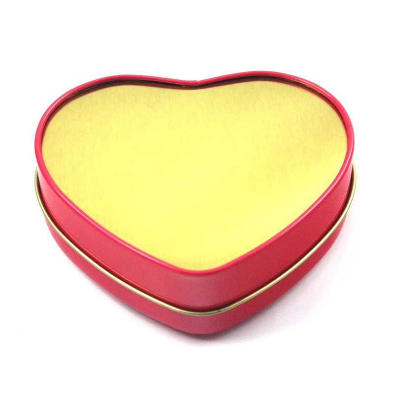 heart tin box for candy