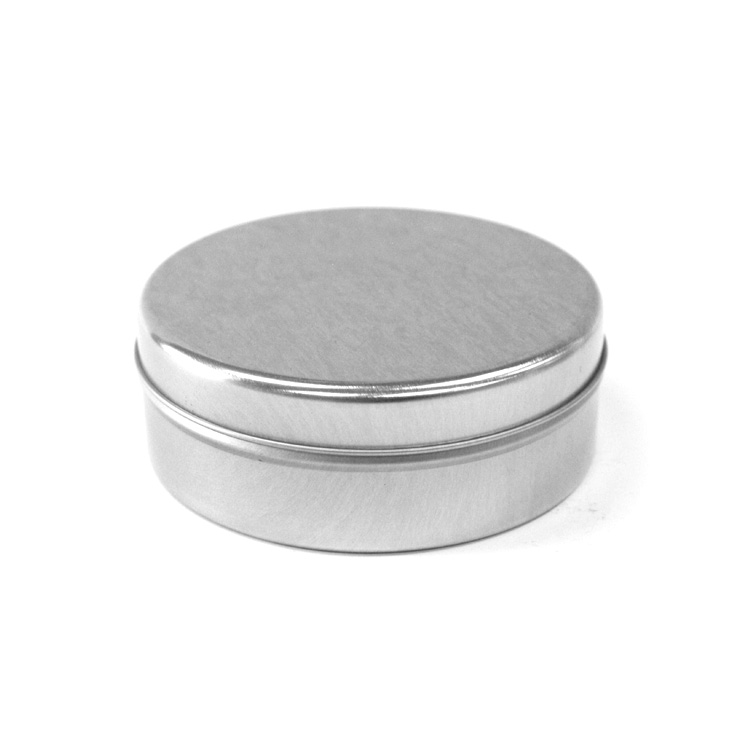 blank round aluminum candle tin box
