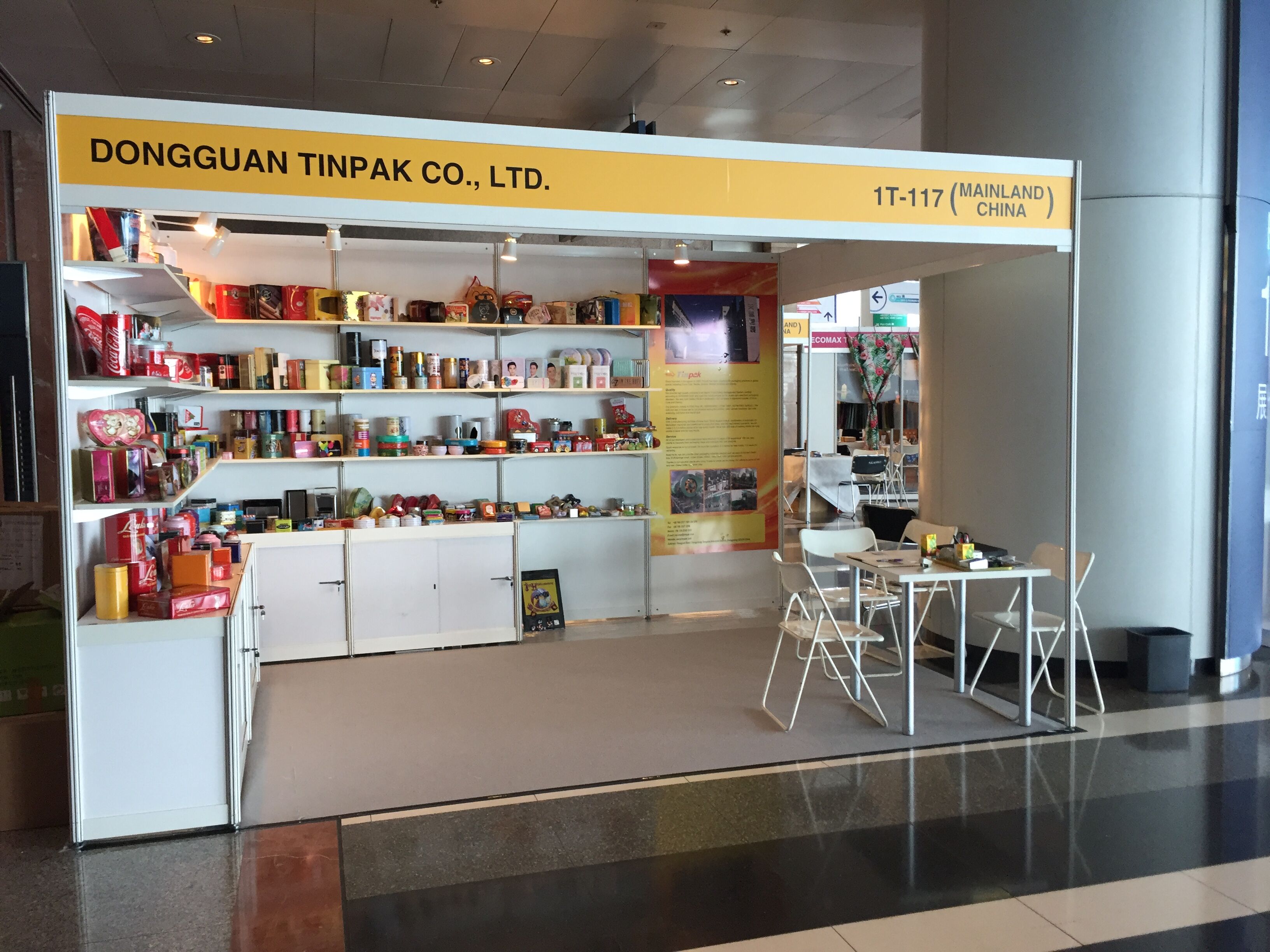 Tinpak tin boxes in HK Mega Show