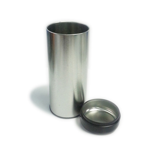 round tea tin can 