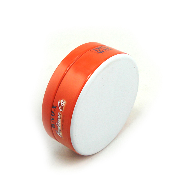 round seamless tin box for candle