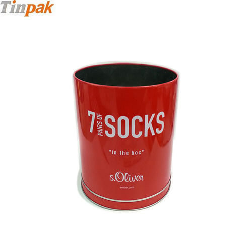 socks tin box with stackable lid