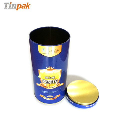 empty food tin container with plug lid