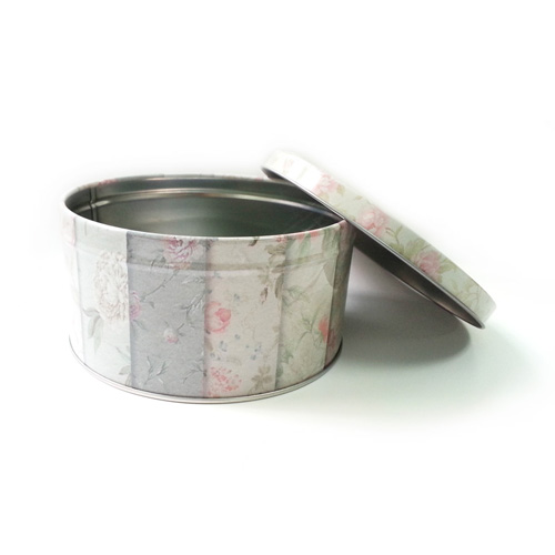 custom printed round metal cake tin container