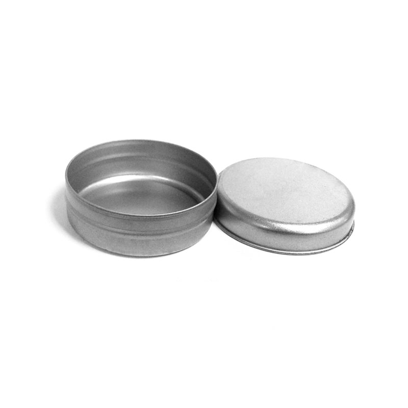 small plain seamless round lip balm tin 