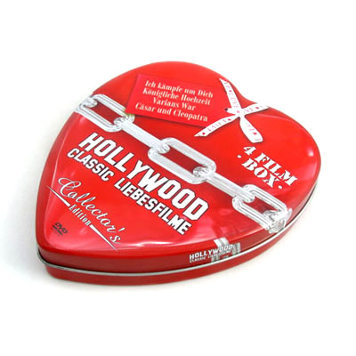 Heart shape custom tin boxes with insert inside
