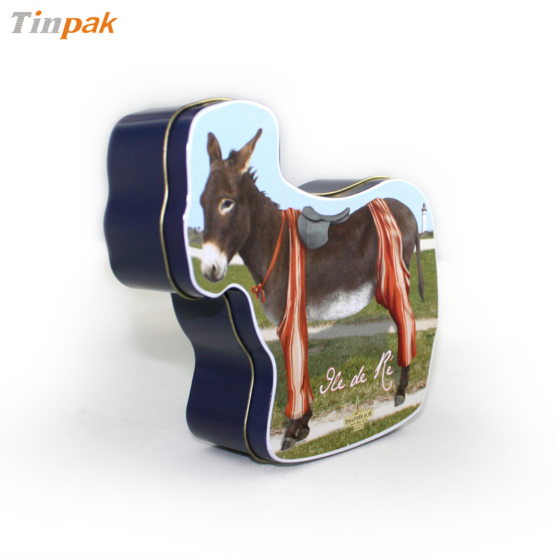 donkey shape promotional gift tin