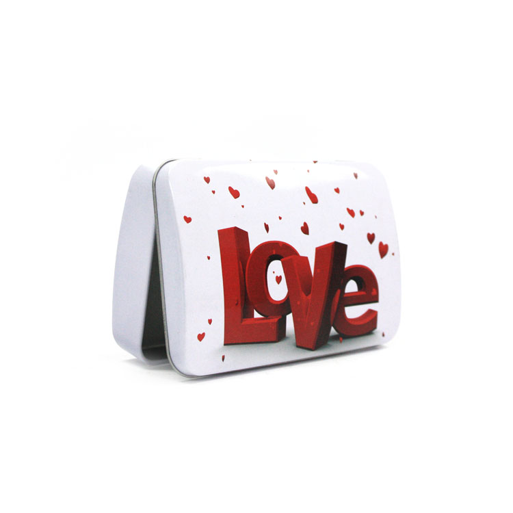 hinged chocolate tin for Valentine's Day