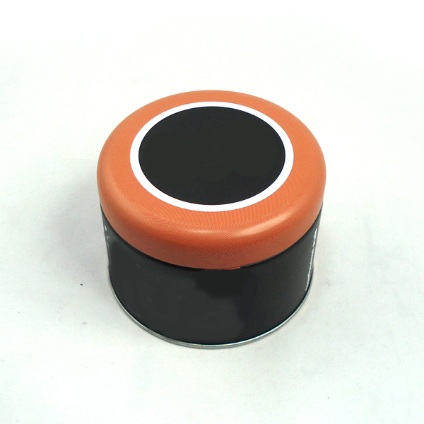 airtight round tea tin box