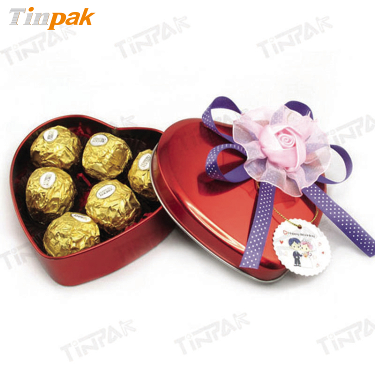 Chocolate heart tin wholesale