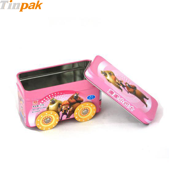 Car Shaped Candy Tin with Moving Wheels