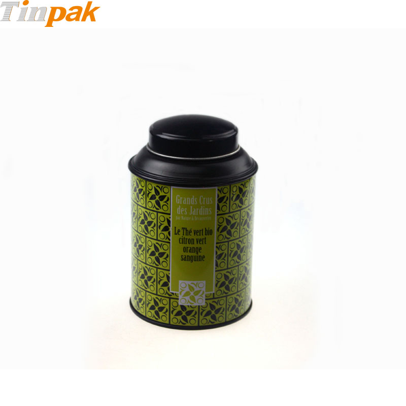 Round Stackable Tea Tin With Domed Lid