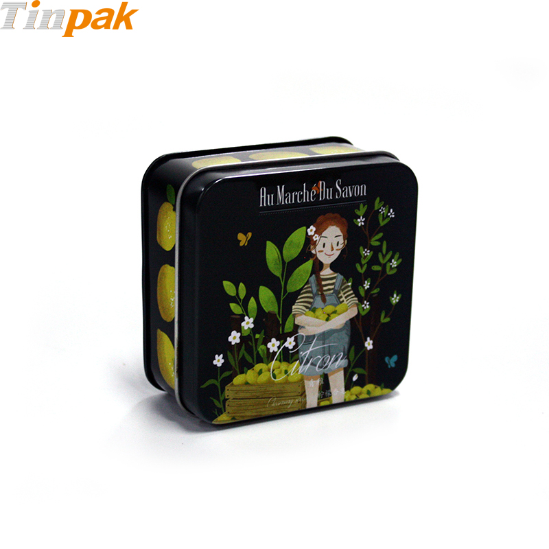Square Custom Soap Tins with Tray