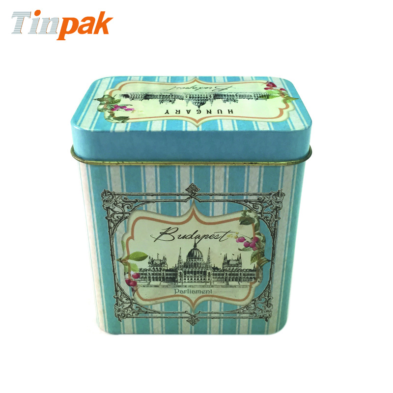 Bespoke Oblong Printed Tea Tin Container