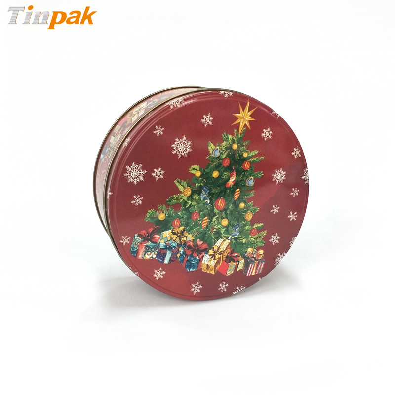 Wholesale customized Christmas cookie tins for gift