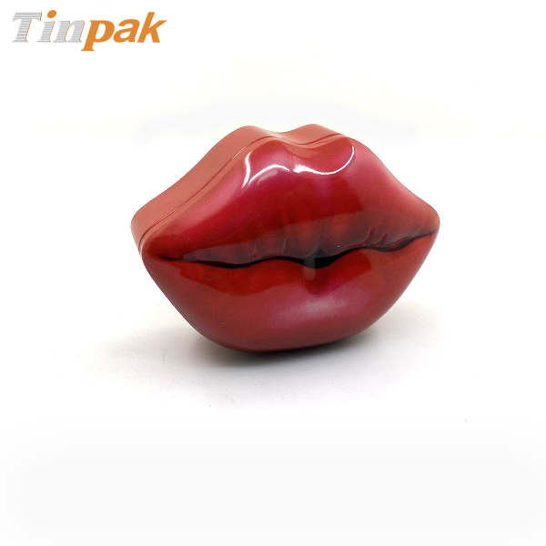 Factory Price Lip Shaped Metal Boxes for Chooclates Packaging