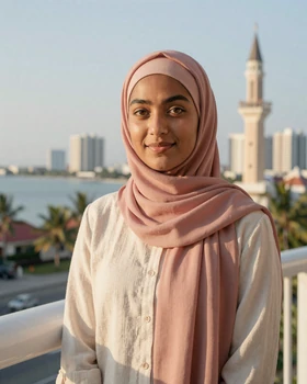 Maldivian woman in Malé enjoying a sunny day - a warm and educated Maldives single